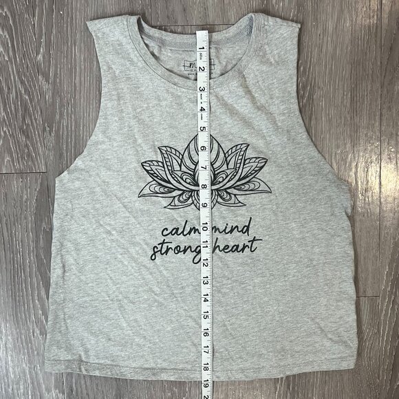 🌸 Miken Flow - Calm Mind, Strong Heart Lotus Tank Top – Size M - Picture 3 of 7